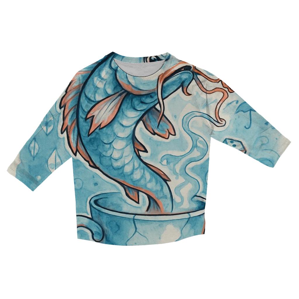 Teacup Tempest Cartographer printed three quarter sleeve shirts