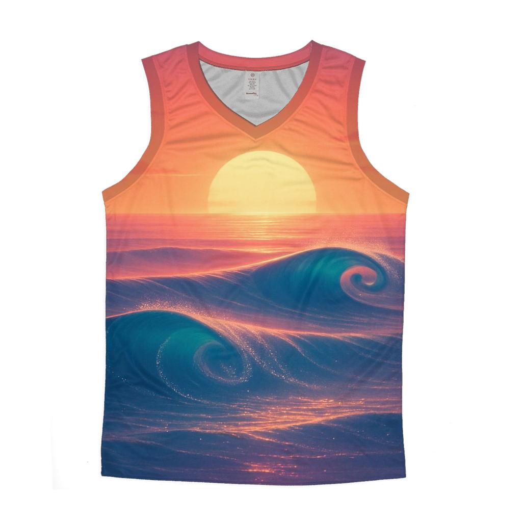Aurora Tide At Sundown personalized athletic tanks