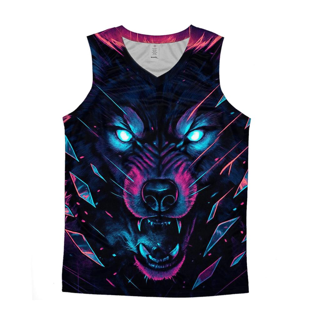 Neon Rift Glassjaw Wolf cotton sleeveless tops