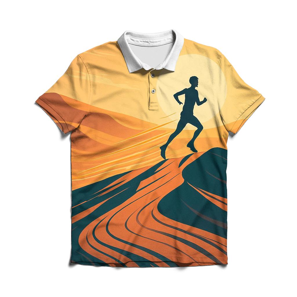 Desert Dunes Marathon Flow personalized polo shirts