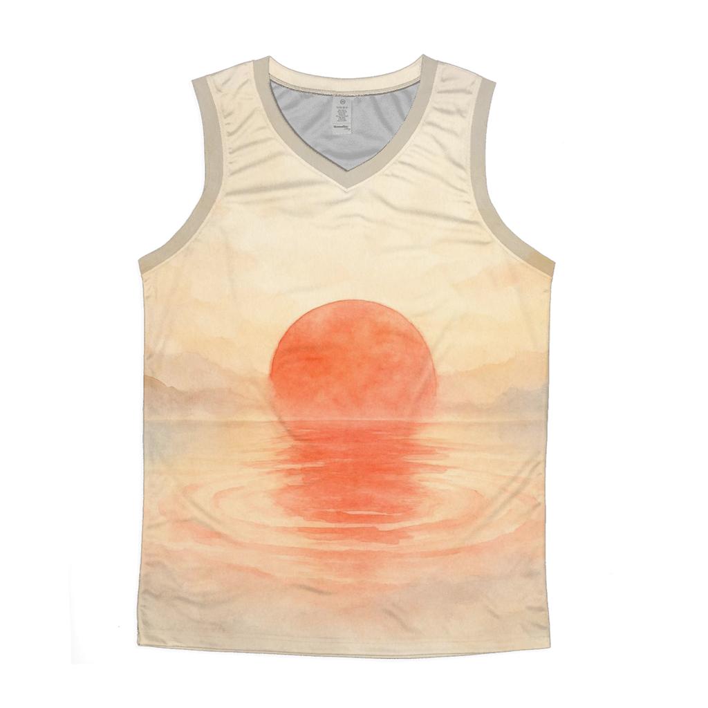 Japan Watercolor Rising Tide Flag personalized athletic tanks