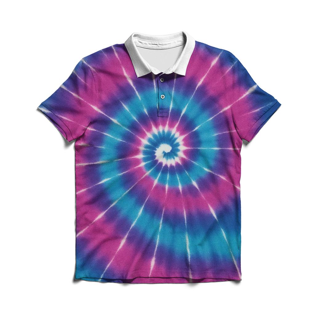 Nebula Spiral Over Dye Vortex classic pique polos