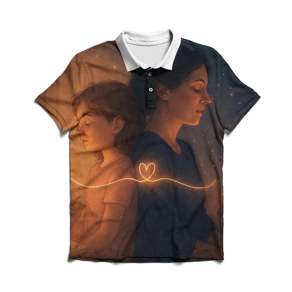 The Pulse Beneath The Quiet A Mothers Love That Carries Us premium cotton polo shirts