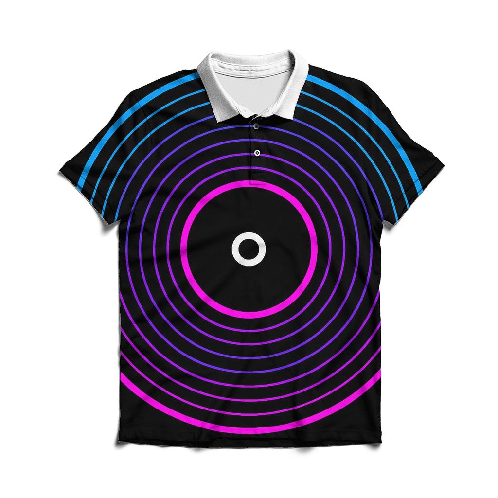 Laserdisc Spectrum Rings personalized polo shirts
