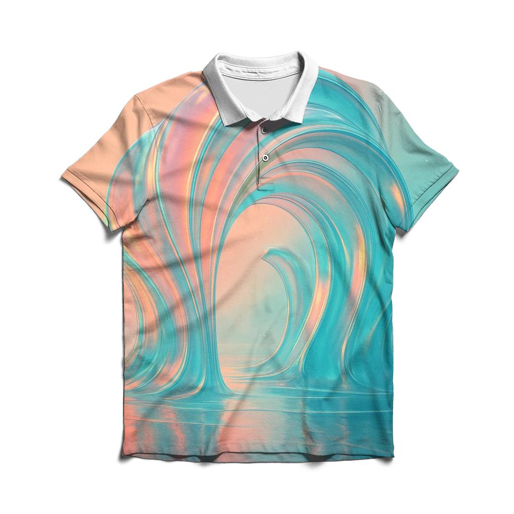 Prismatic Tide Cathedral premium cotton polo shirts