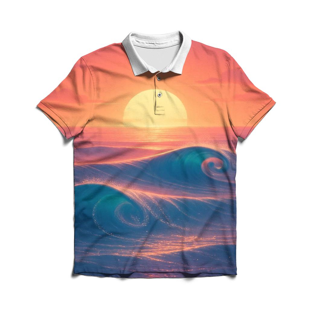 Aurora Tide At Sundown designer slim fit polos