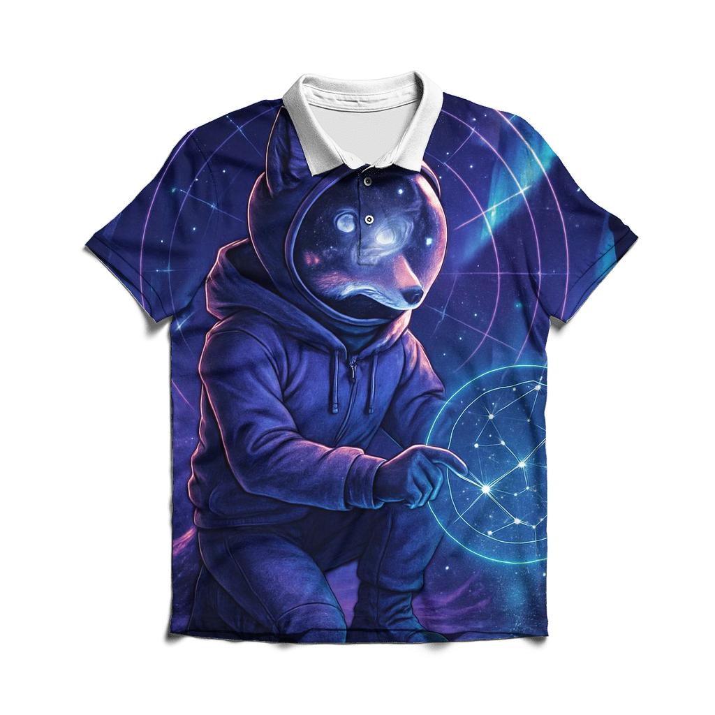 Starlight Cartographer Fox embroidered polo tops