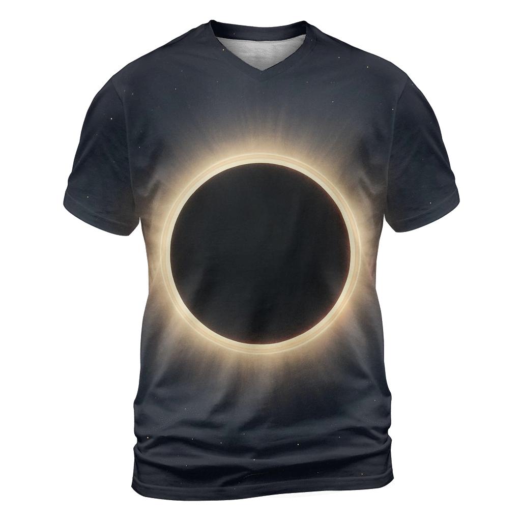 Eclipse Corona Veil With Prominence Knots artistic all-over print tops