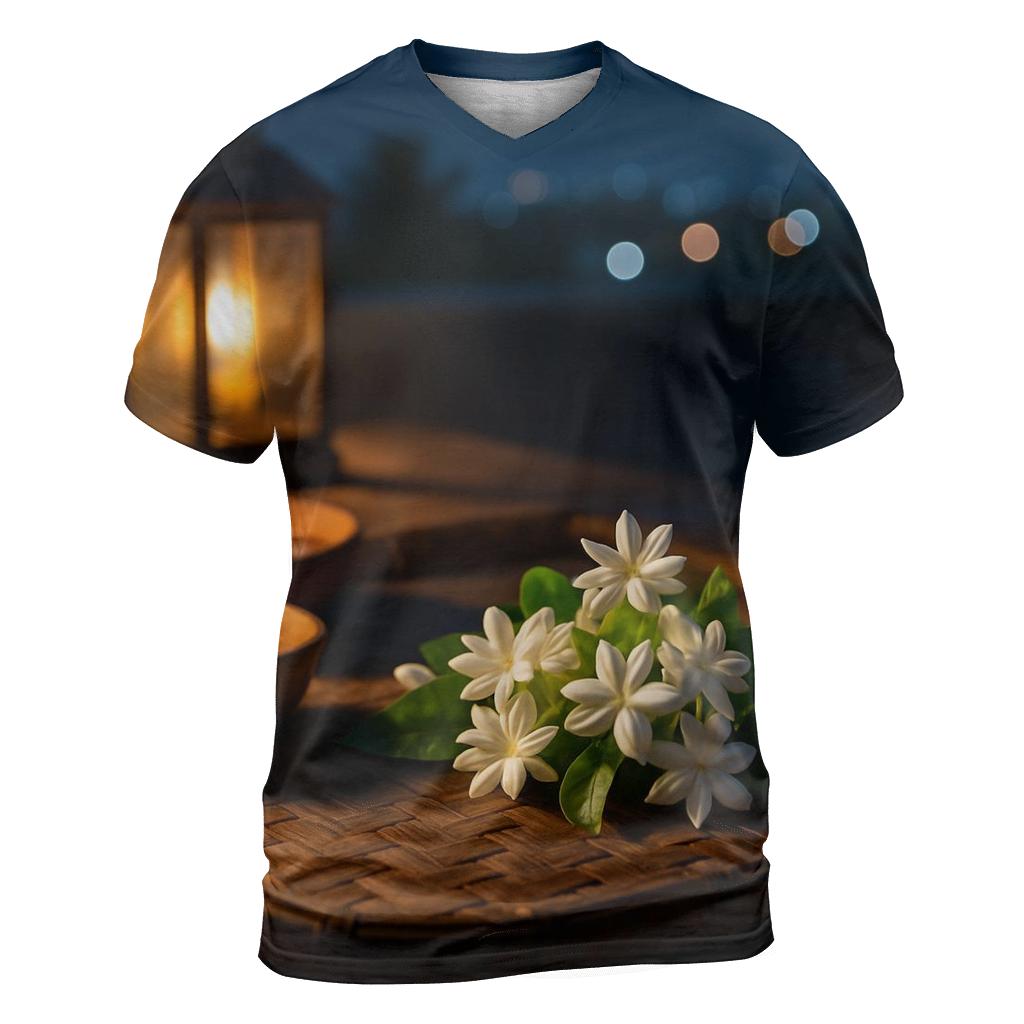 Nocturnal Jasmine Harvest On A Rooftop Terrace personalized full print shirts