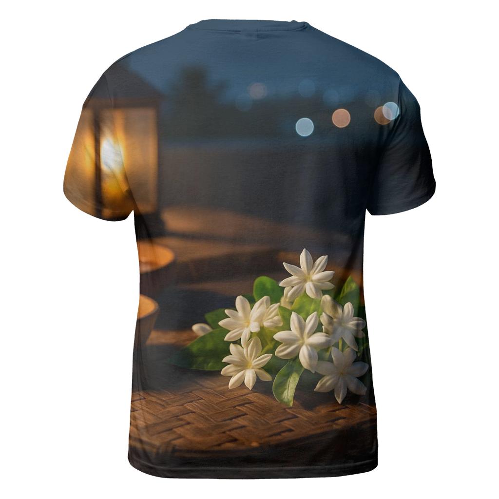 Nocturnal Jasmine Harvest On A Rooftop Terrace personalized full print shirts