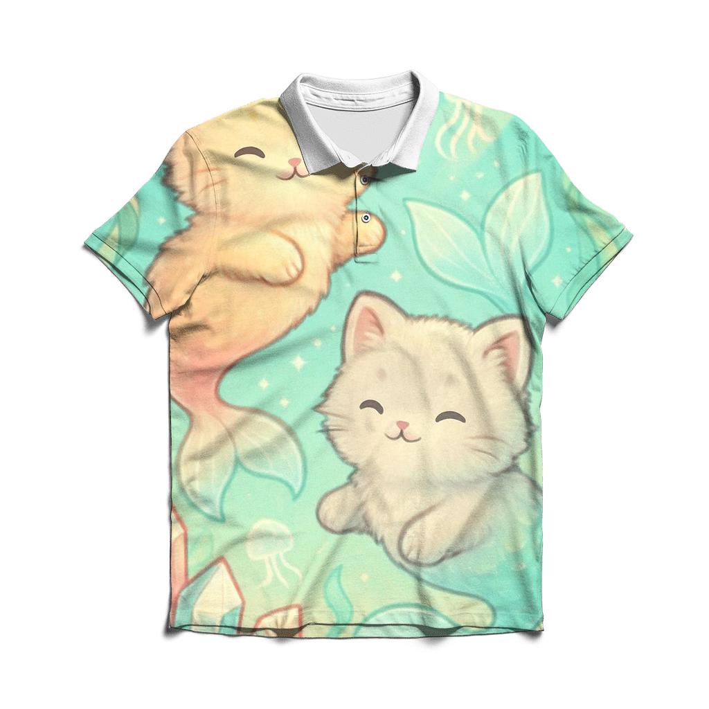 Crystal Reef Dream Purrmaids custom polo shirts