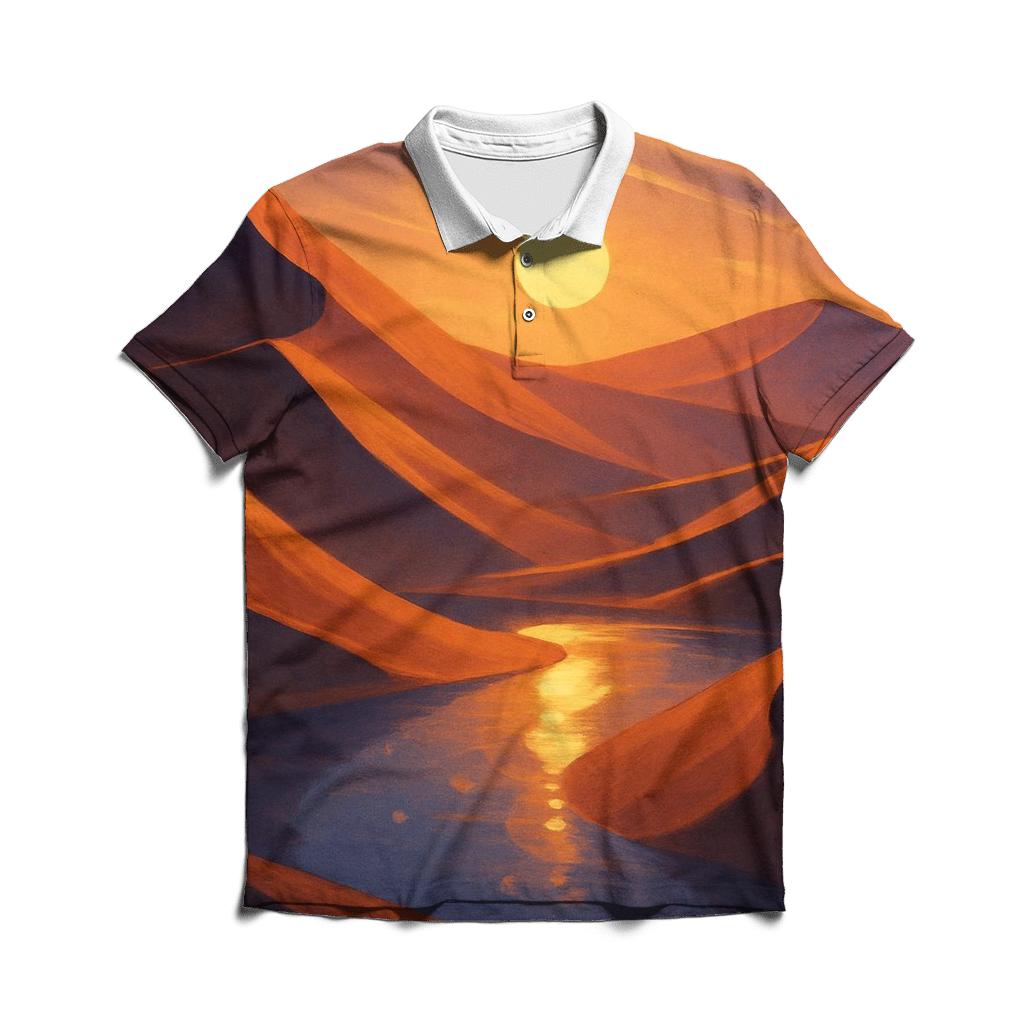 Ember Glass Desert Mirage branded logo polo shirts