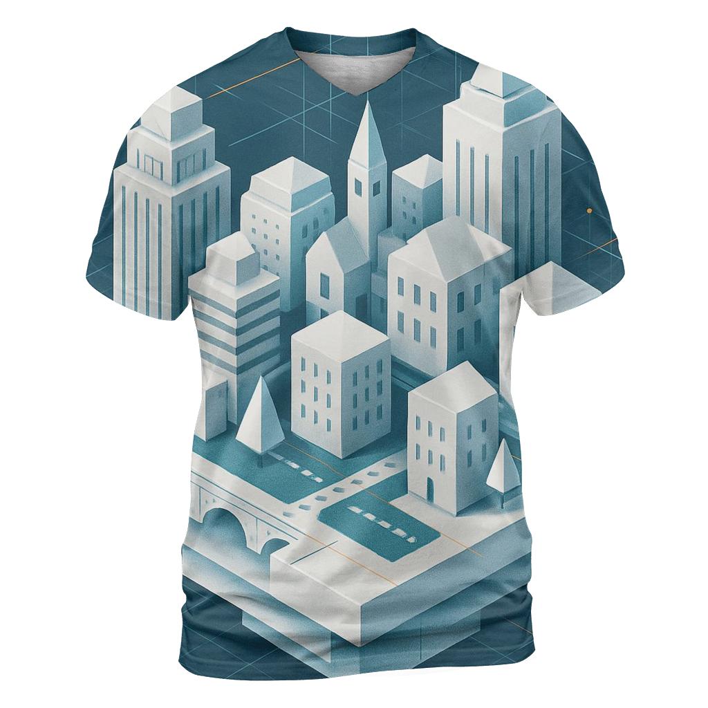Kinetic Paper City Blueprint trendy printed shirt styles
