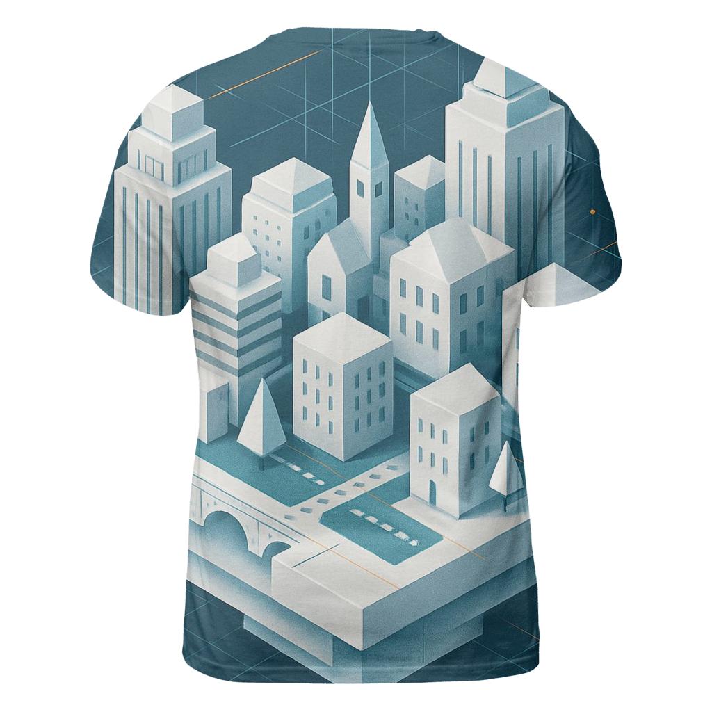 Kinetic Paper City Blueprint trendy printed shirt styles