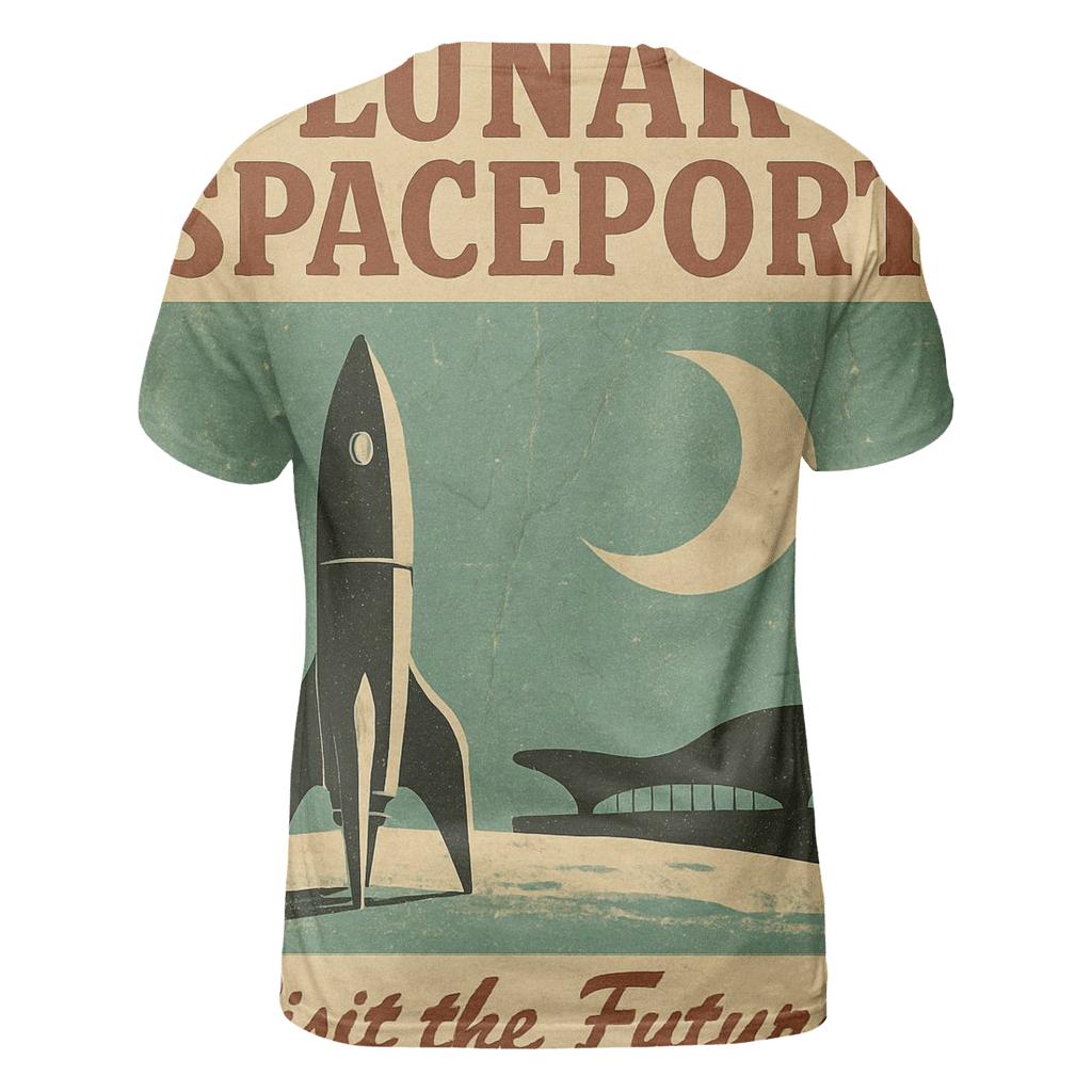 Faded 1977 Spaceport Travel Poster designer pattern shirts