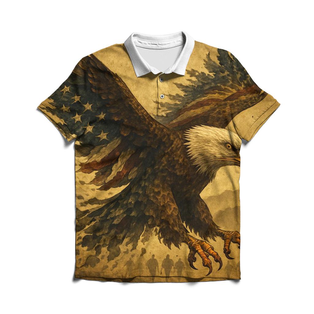Eagle Sentinel Through The Striped Smoke designer slim fit polos