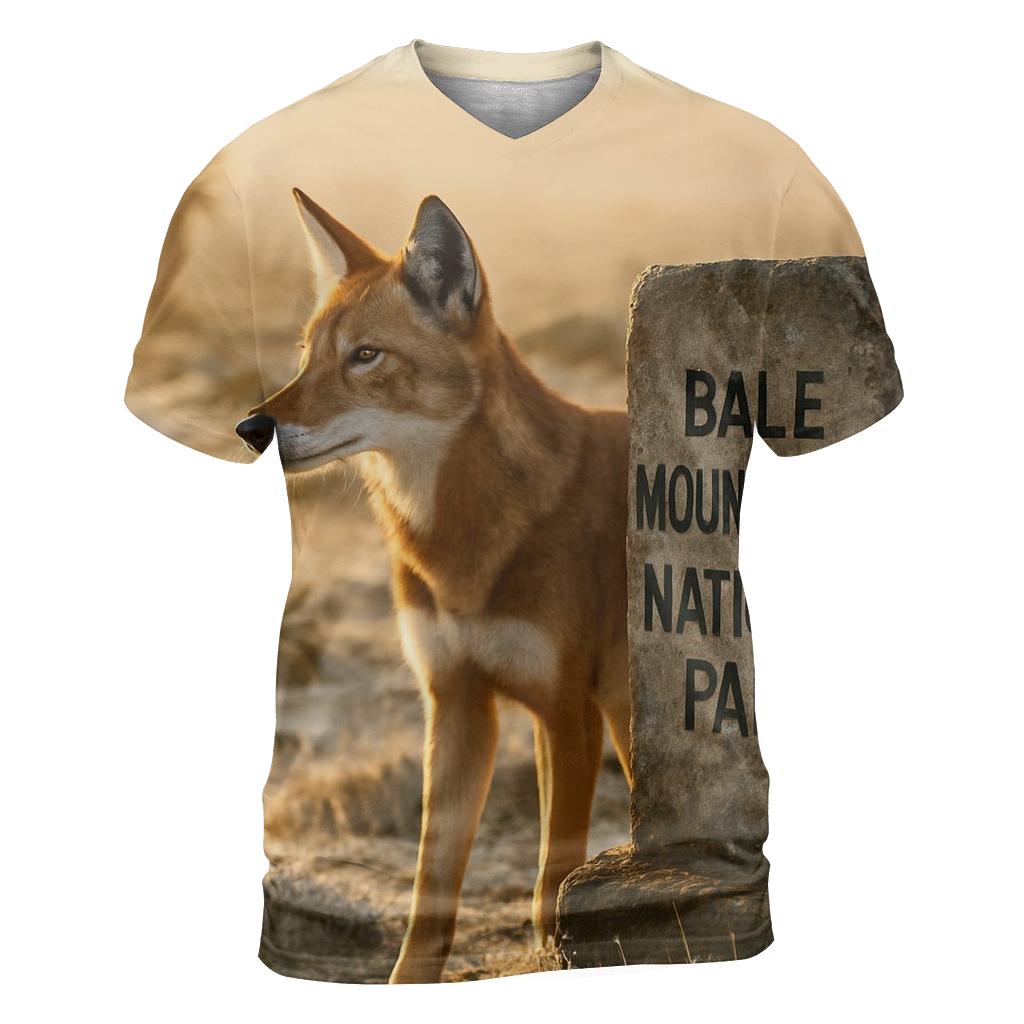Ethiopian Wolf At The Sanetti Plateau Boundary unique graphic print tees