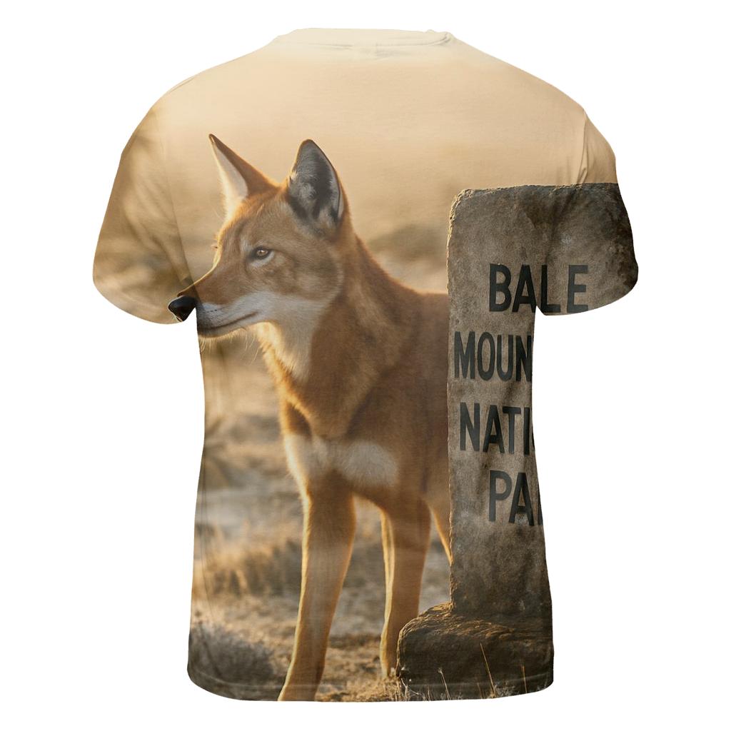 Ethiopian Wolf At The Sanetti Plateau Boundary unique graphic print tees