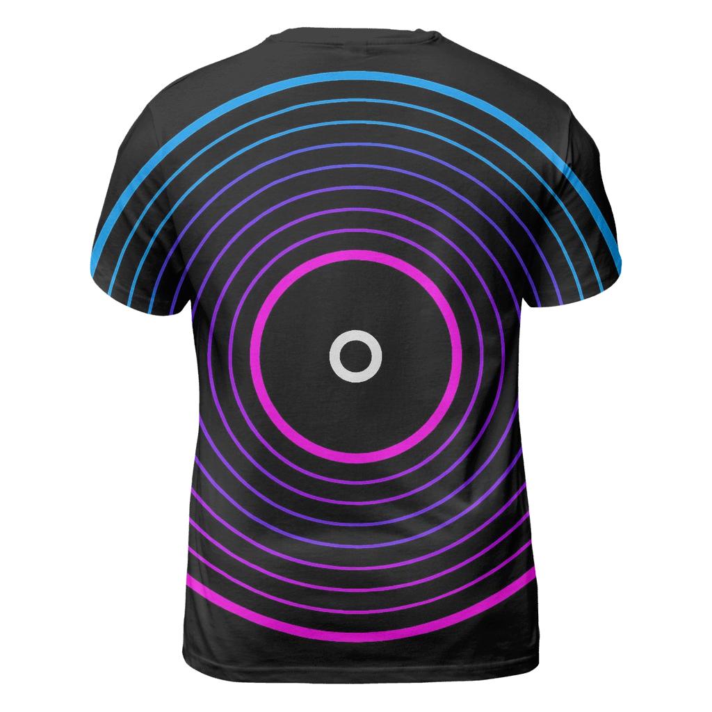 Laserdisc Spectrum Rings artistic all-over print tops