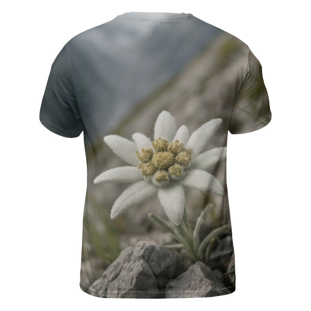High Altitude Edelweiss Among Limestone Scree trendy printed shirt styles
