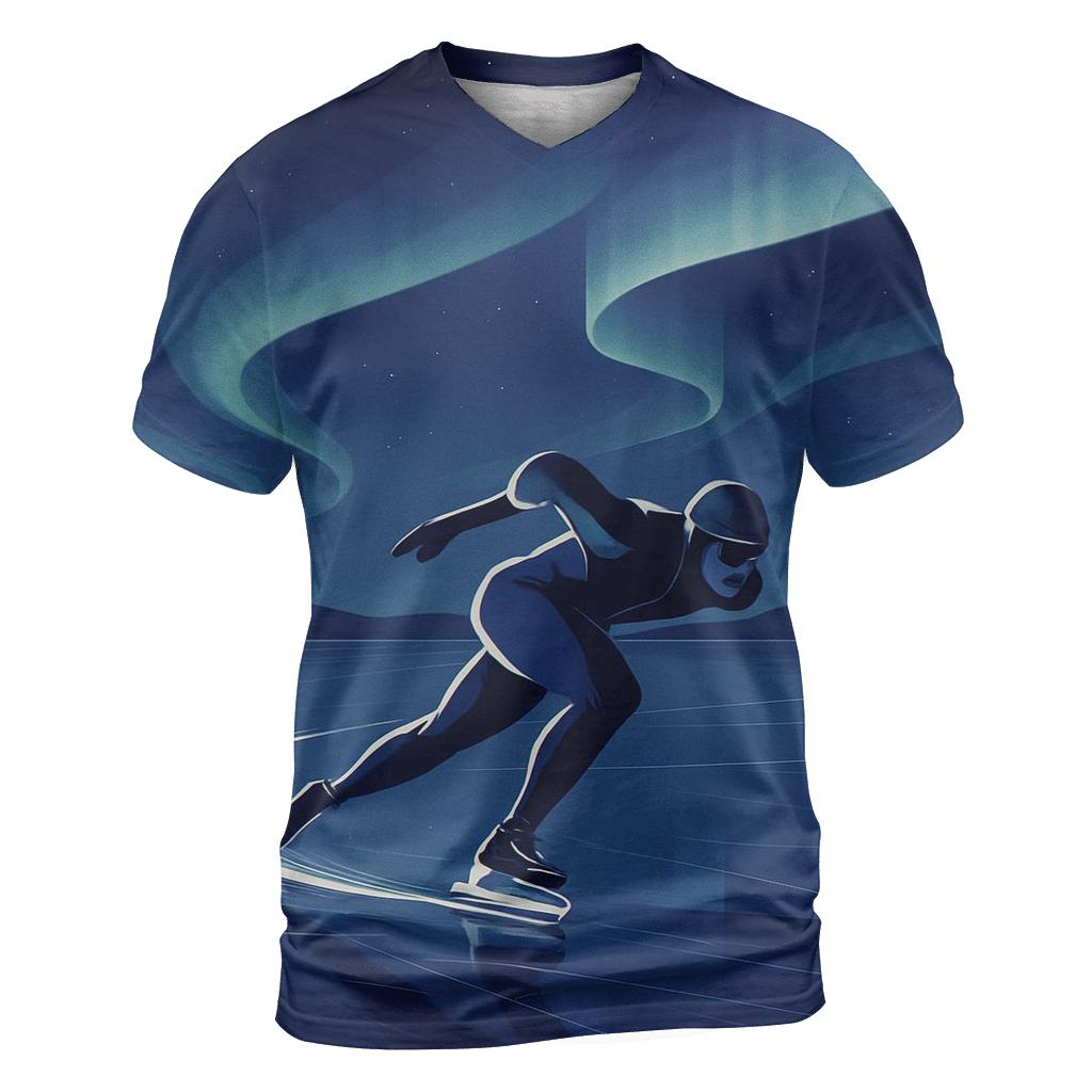 Aurora Ice Sprint artistic all-over print tops