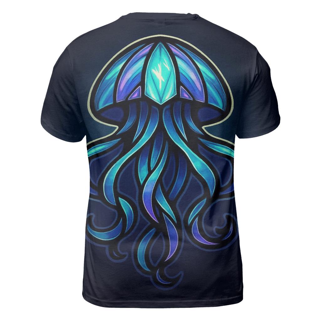 Aurora Glass Jellyfish Emblem designer pattern shirts