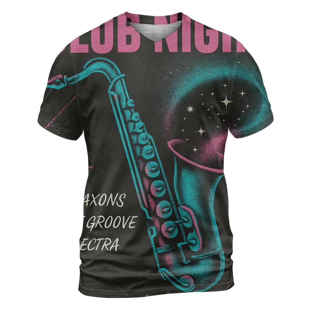 Distressed 1984 Cosmic Jazz Club Flyer designer pattern shirts