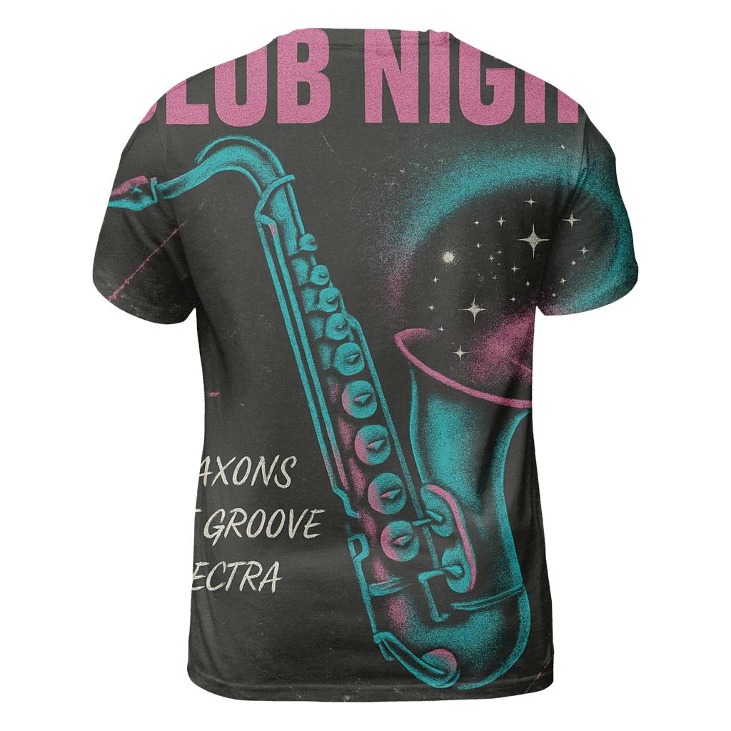 Distressed 1984 Cosmic Jazz Club Flyer designer pattern shirts