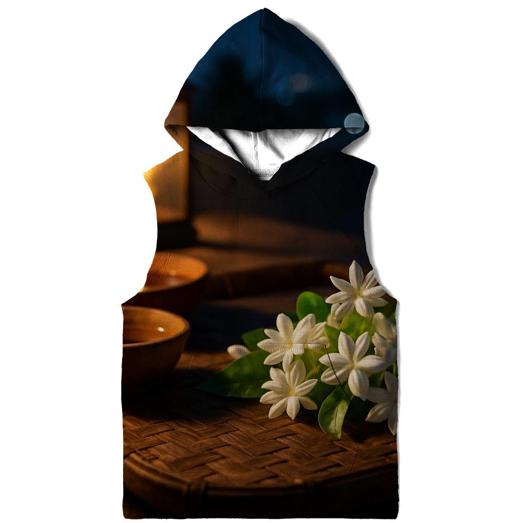 Nocturnal Jasmine Harvest On A Rooftop Terrace lightweight hoodies