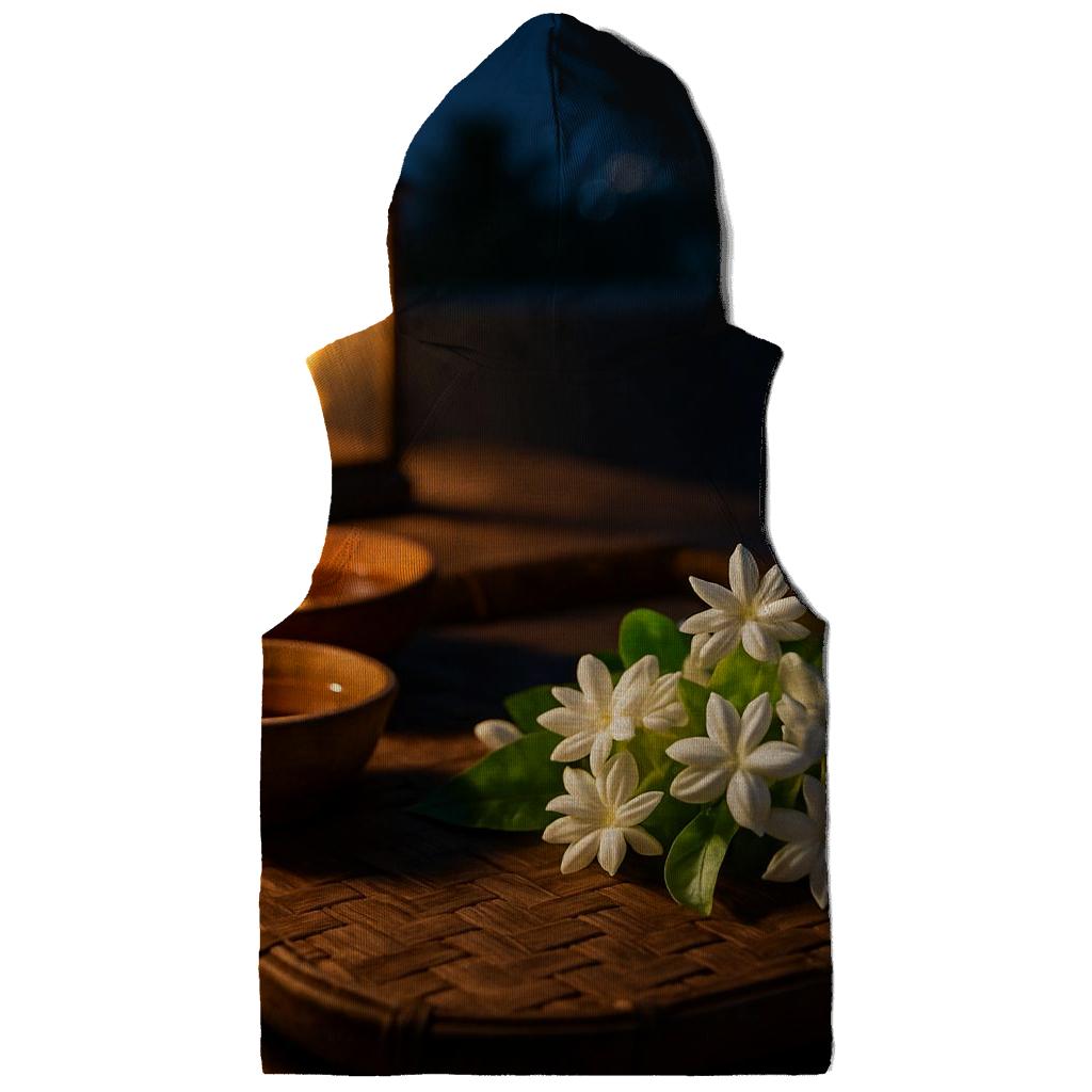 Nocturnal Jasmine Harvest On A Rooftop Terrace lightweight hoodies