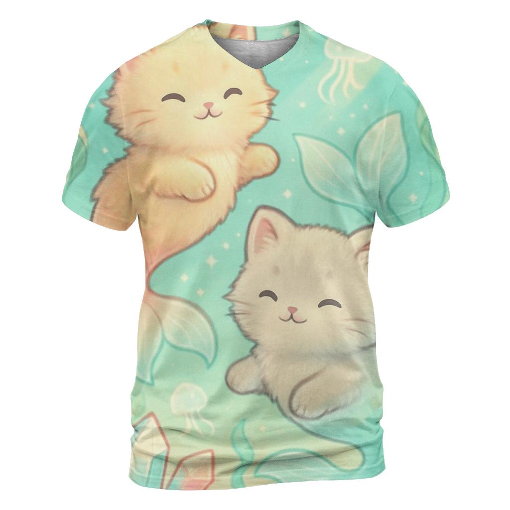 Crystal Reef Dream Purrmaids trendy printed shirt styles
