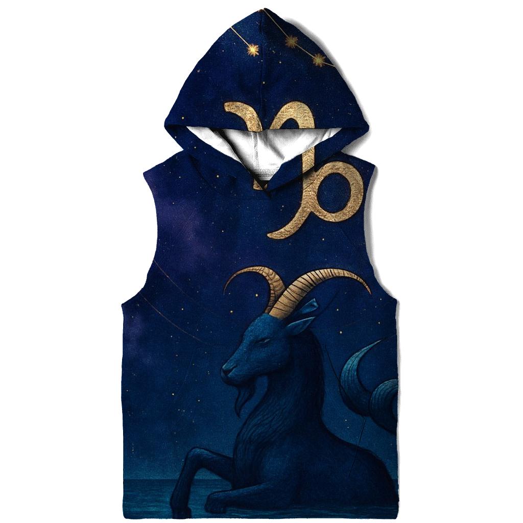 Capricorn Nebula Mountain Goat Crest graphic hoodies