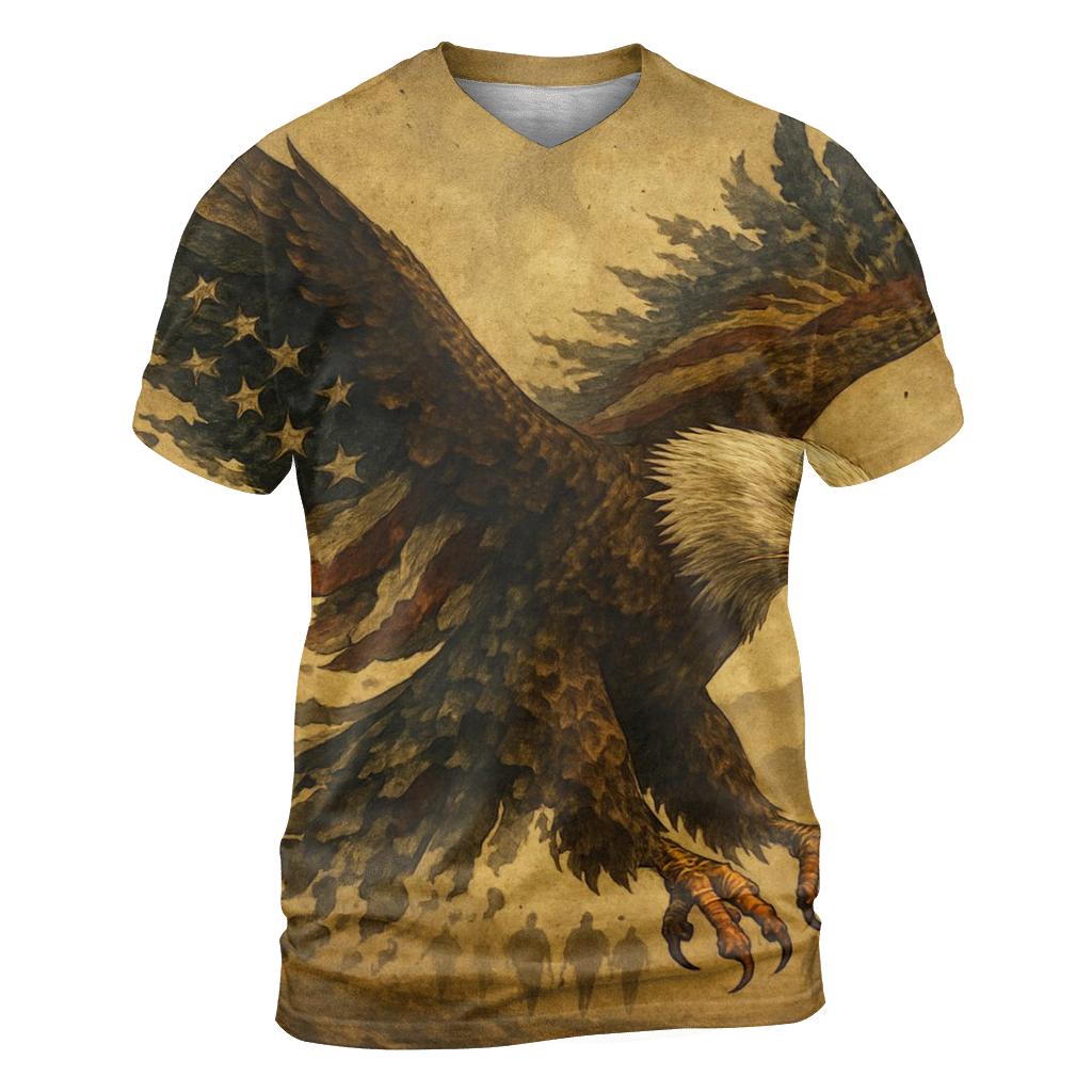 Eagle Sentinel Through The Striped Smoke custom all-over print shirts