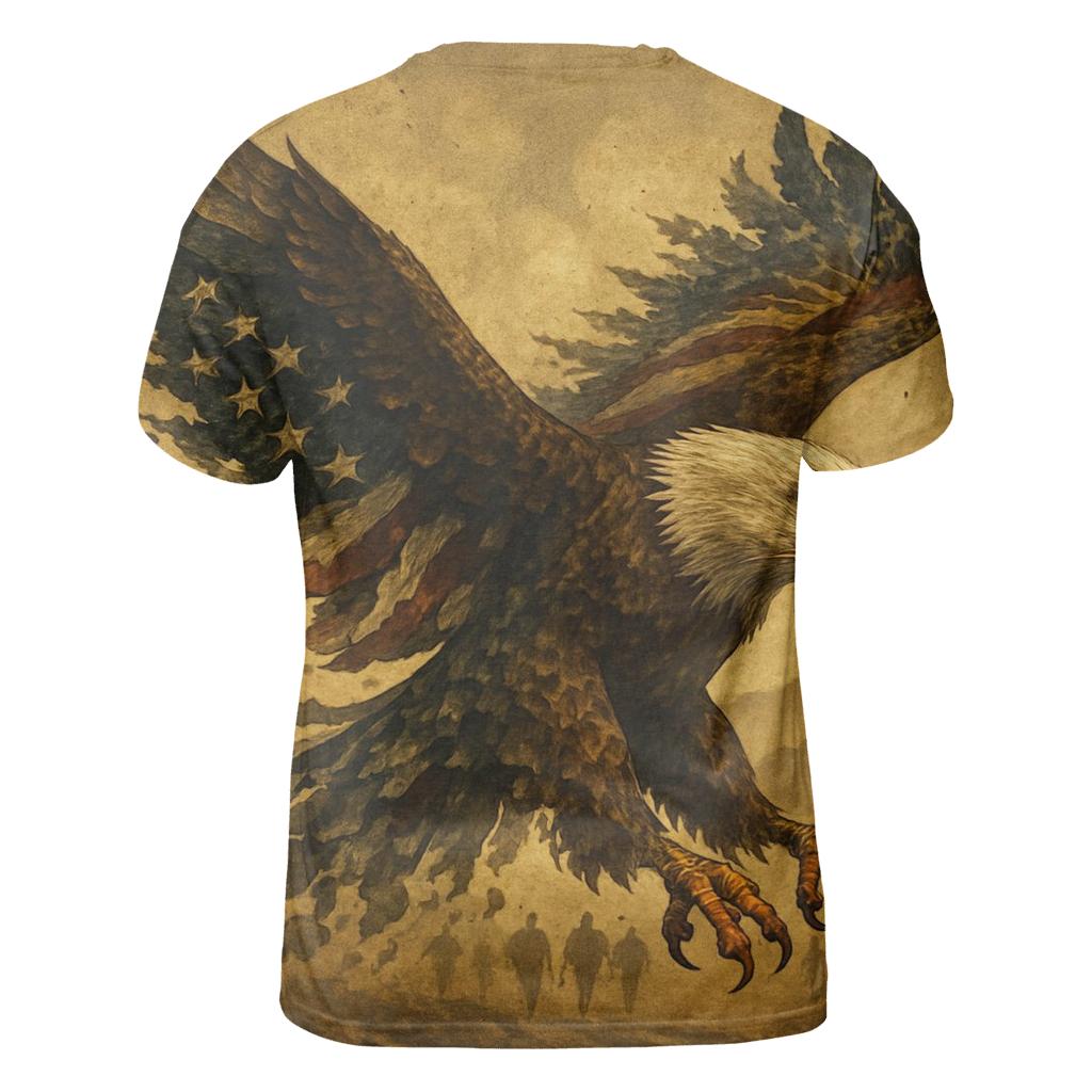 Eagle Sentinel Through The Striped Smoke custom all-over print shirts