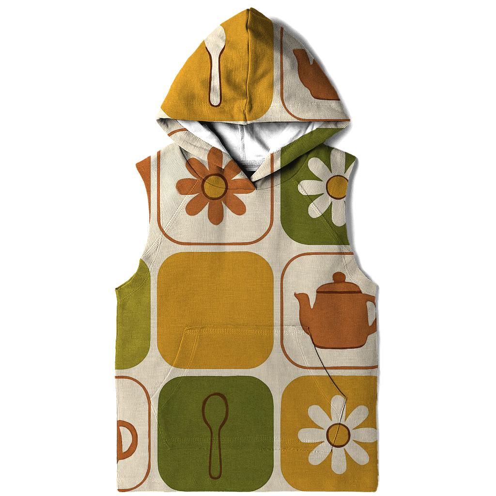 Mod Kitchen Tile Bloom zip-up hoodies