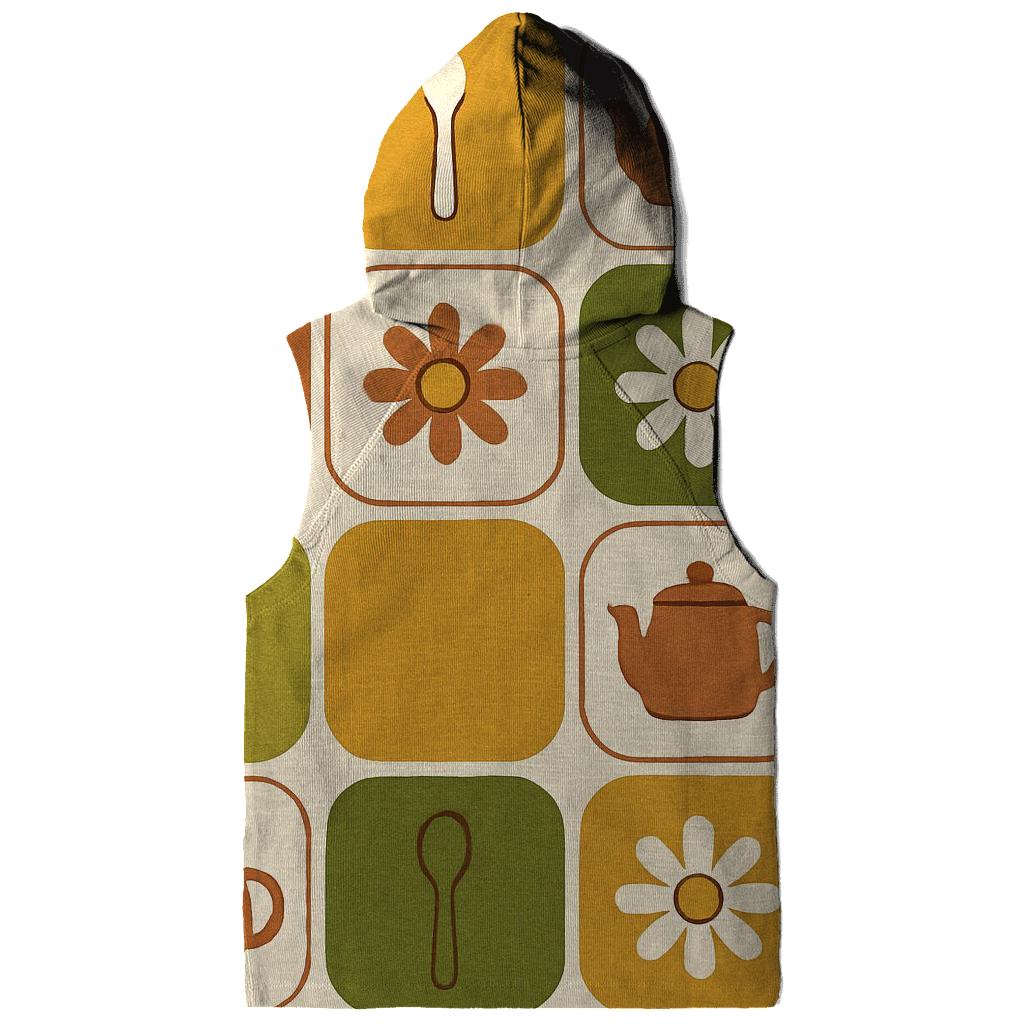 Mod Kitchen Tile Bloom zip-up hoodies