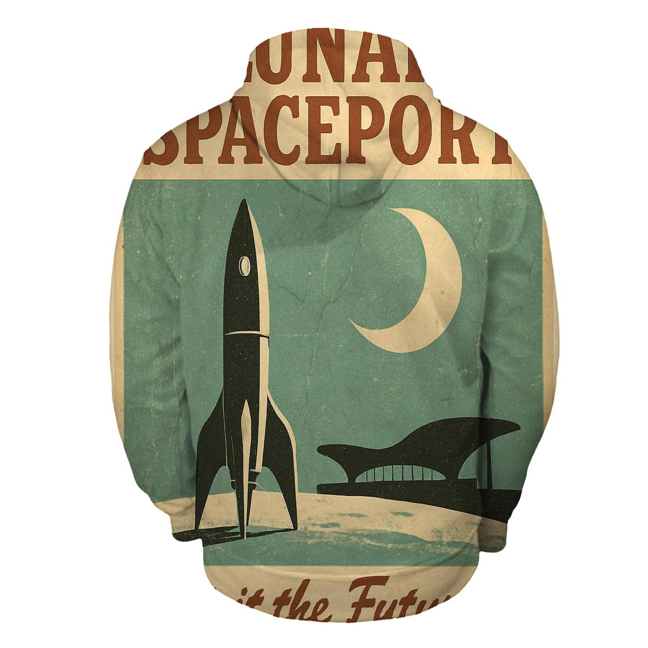 Faded 1977 Spaceport Travel Poster hoodie designs