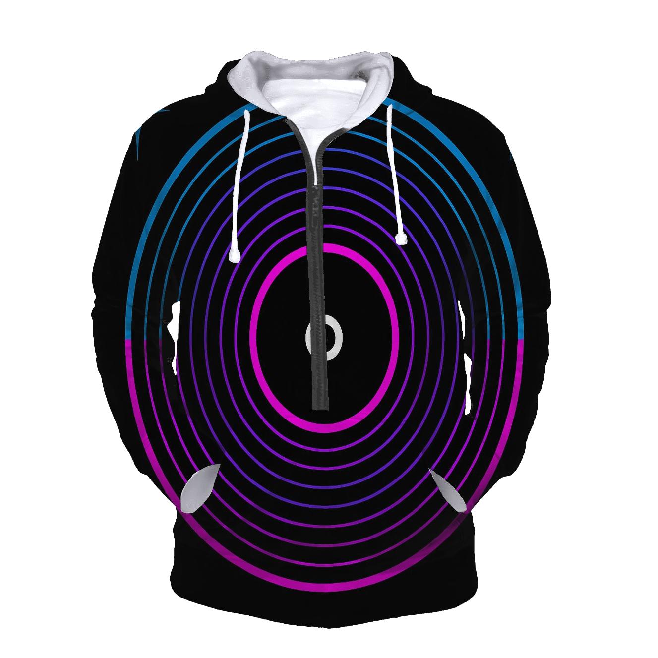 Laserdisc Spectrum Rings embroidered hoodies
