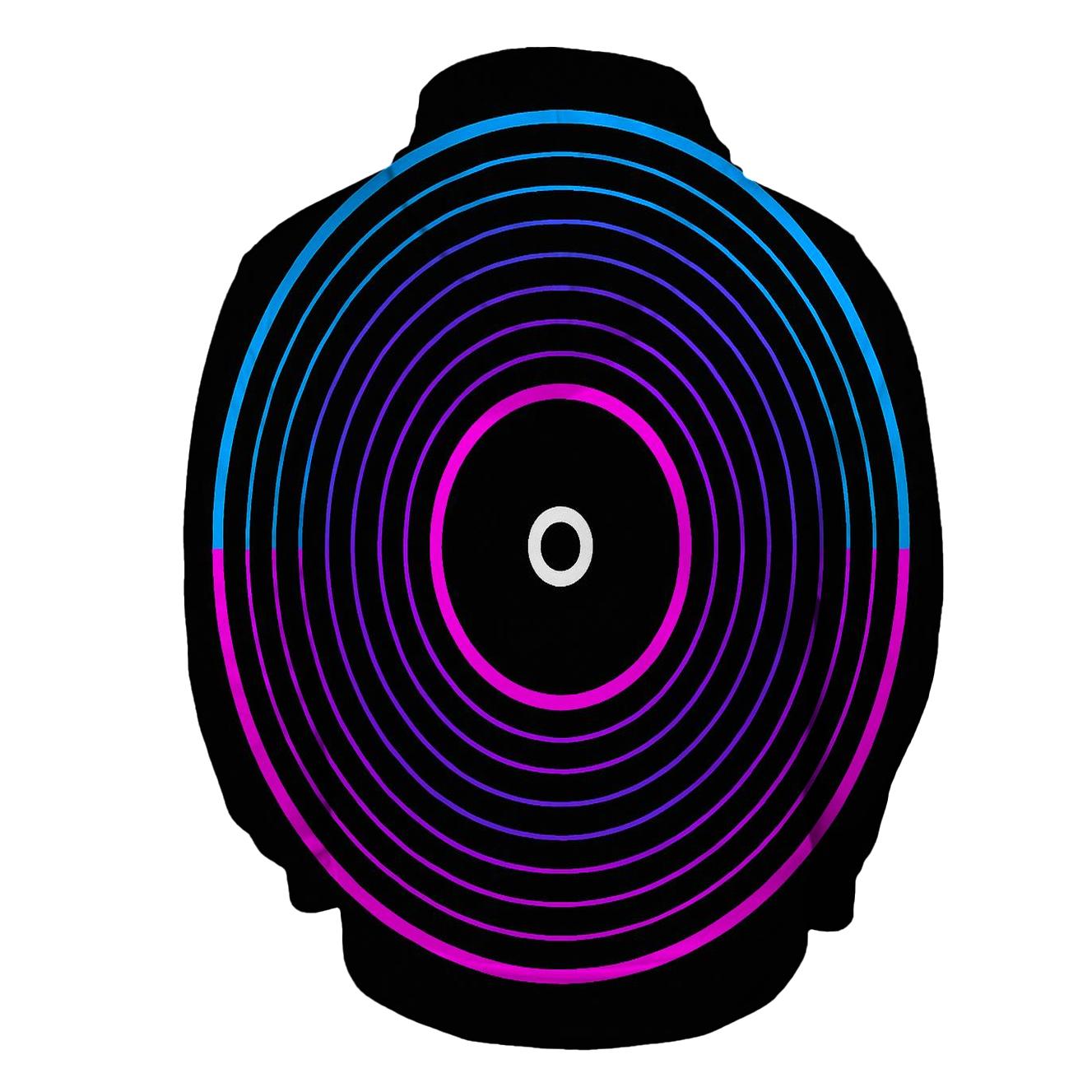 Laserdisc Spectrum Rings embroidered hoodies