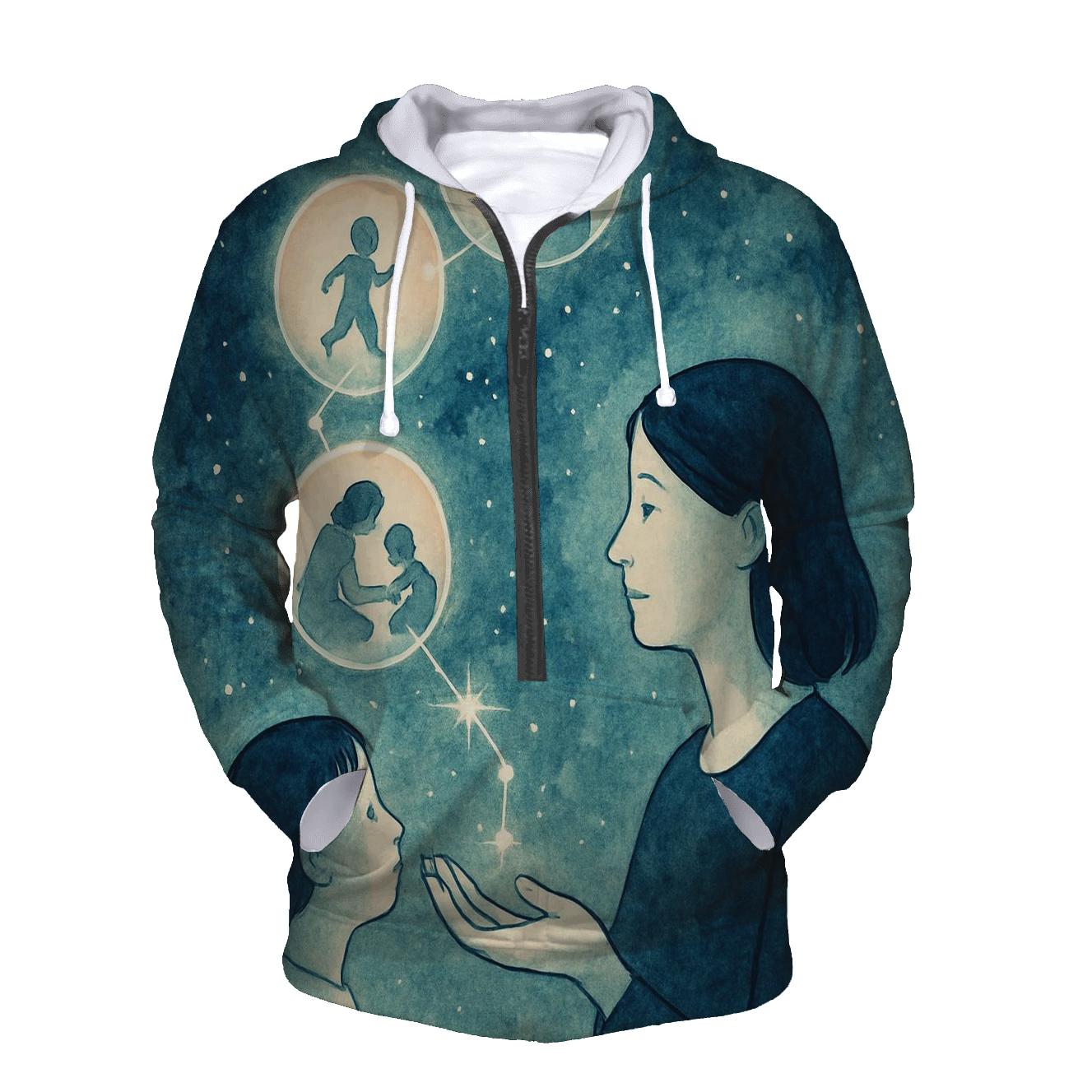 The Map Of Tenderness A Mothers Guidance Written In Light printed hoodies