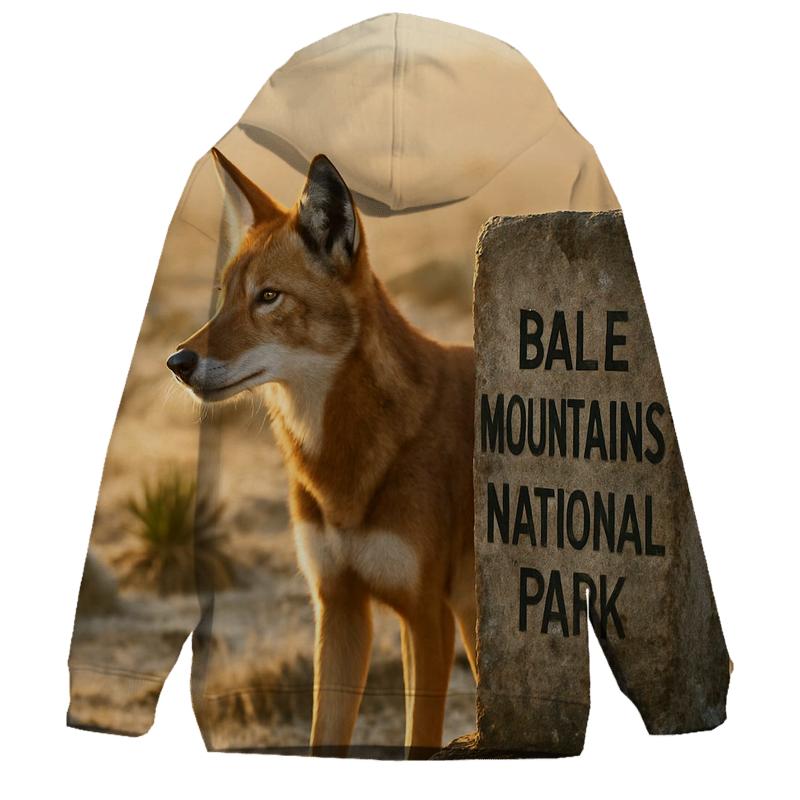 Ethiopian Wolf At The Sanetti Plateau Boundary hoodie designs