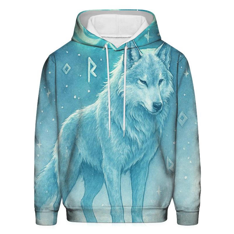 Aurora Runestone Sentinel Wolf zip-up hoodies