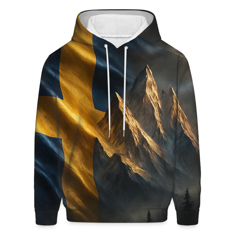 Sweden Aurora Forge Flag printed hoodies