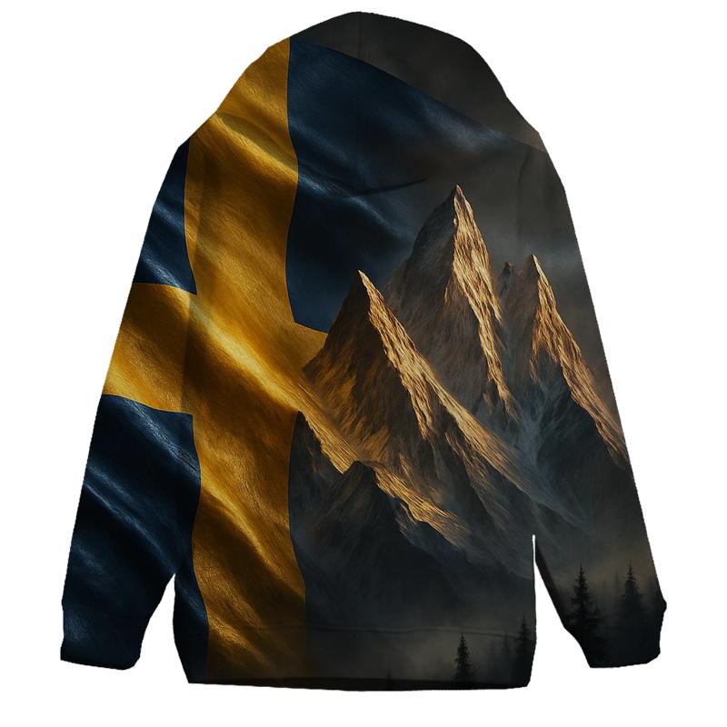 Sweden Aurora Forge Flag printed hoodies
