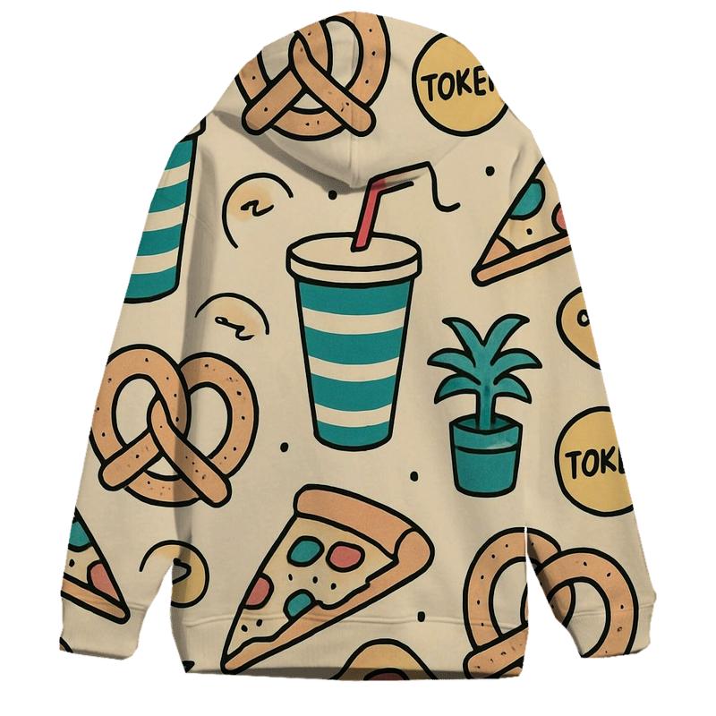 Mall Food Court Neon Pattern lightweight hoodies