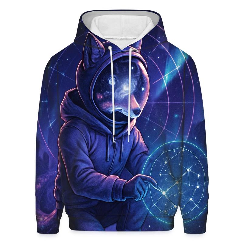 Starlight Cartographer Fox printed hoodies