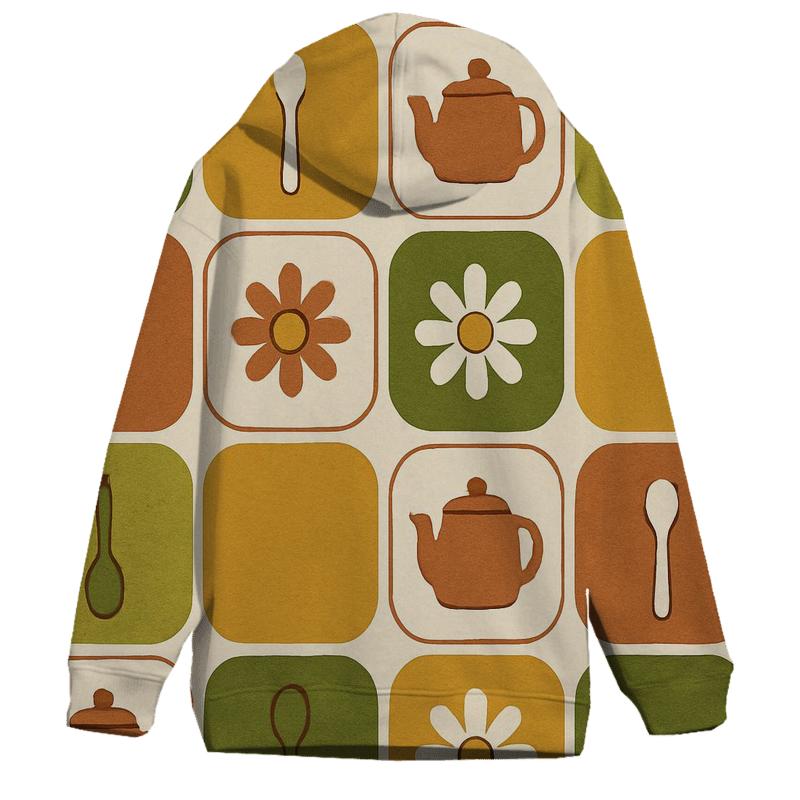 Mod Kitchen Tile Bloom graphic hoodies