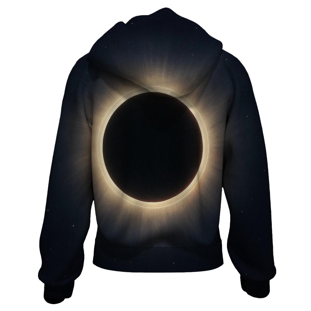 Eclipse Corona Veil With Prominence Knots embroidered hoodies