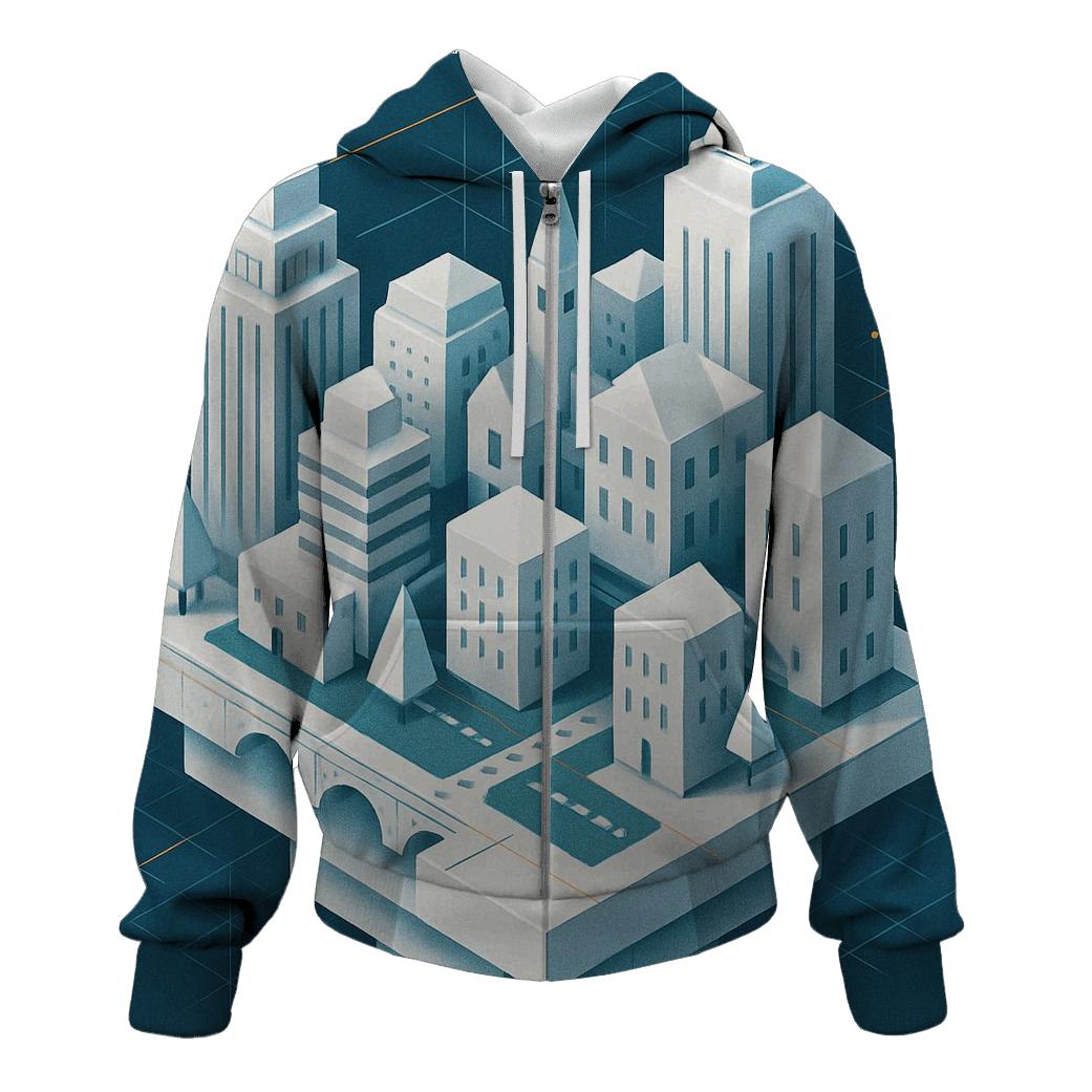 Kinetic Paper City Blueprint heavyweight hoodies