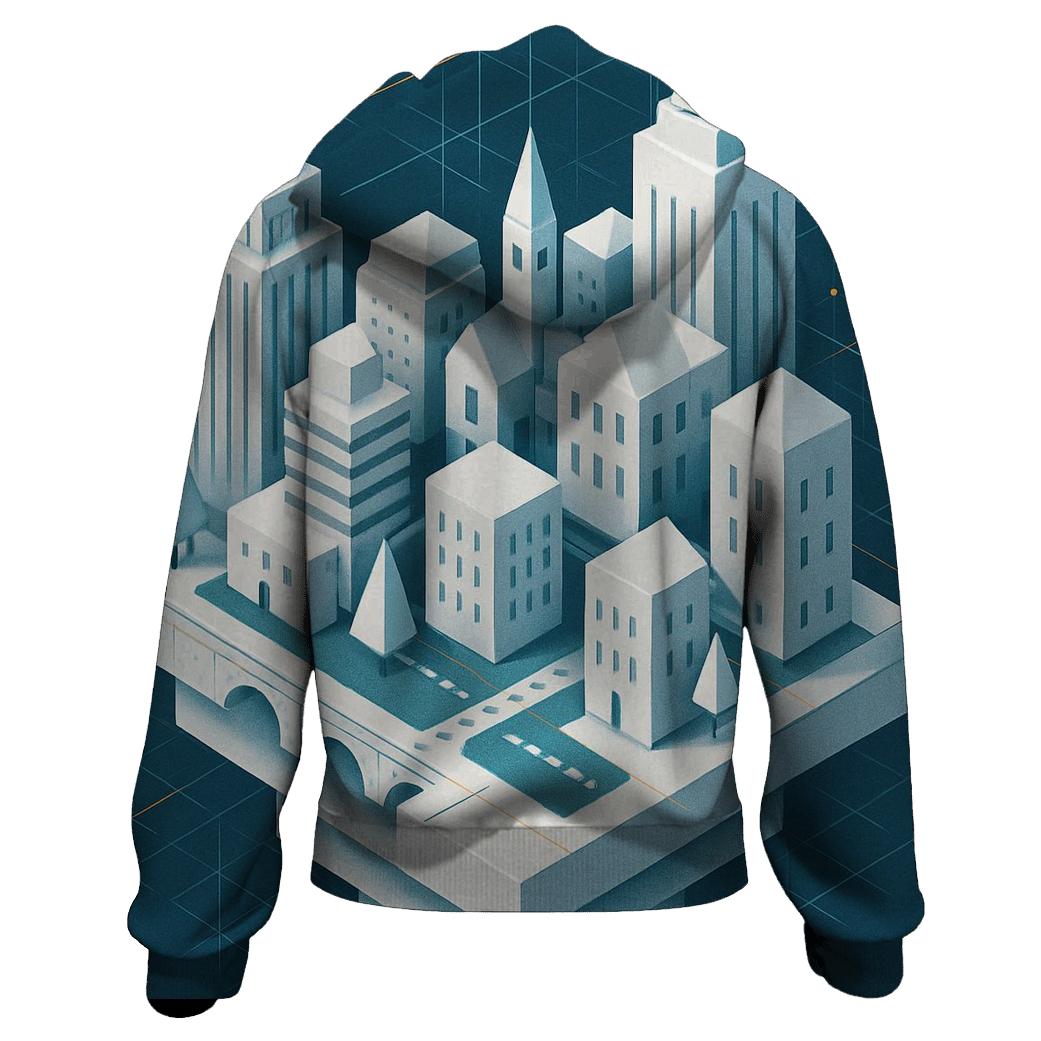 Kinetic Paper City Blueprint heavyweight hoodies